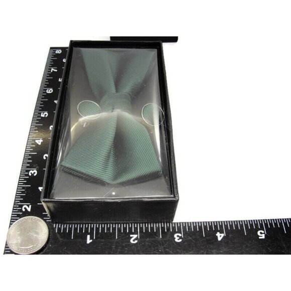 Bowtie Cufflinks Set Formal Wedding Tux Vintage IOB - Picture 7 of 8